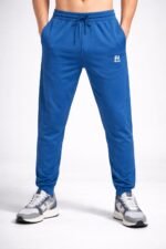 Buy Trendy Royal Blue Lycra Track Pant for Men
