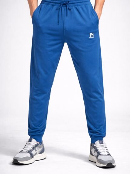 Buy Trendy Royal Blue Lycra Track Pant for Men