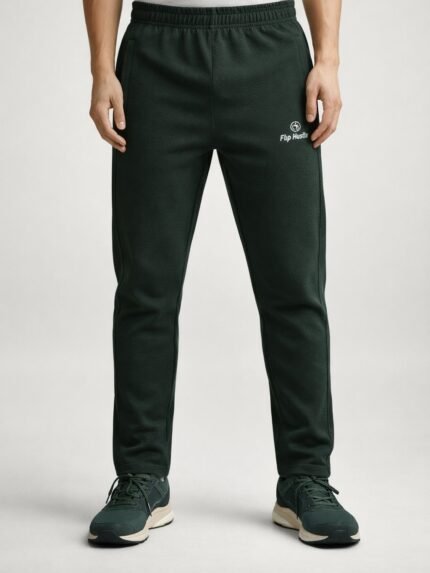 Buy Stylish Dark Green Lycra Track Pant & Stretchable