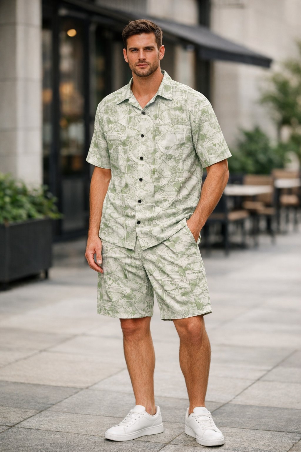 Stylish Pista Green Plain Cord Set & Stylish Matching Stylish Pista Green Plain Cord Set & Stylish Matching