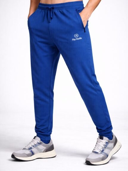 Stylish Royal Blue Lycra Track Pant for Men & Stretchable