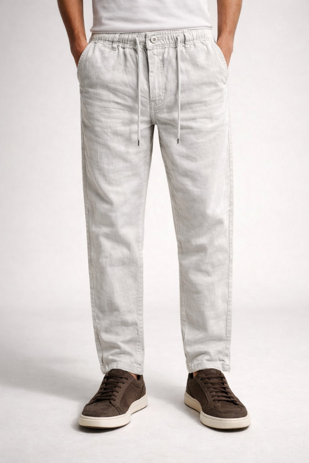 Stylish Cream Linen Pants for Men - Premium Trousers Stylish Cream Linen Pants for Men - Premium Trousers