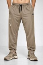 Classic Cream Track Pants for Men - Premium Activewear