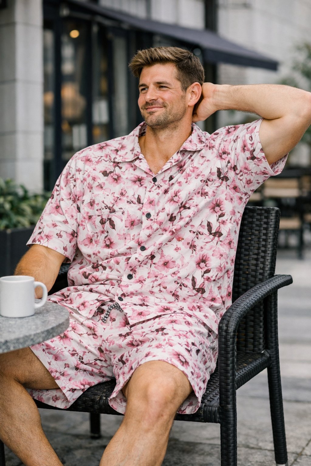 Buy Best Lite Pink Printed Cord Set for Men Online Buy Best Lite Pink Printed Cord Set for Men Online