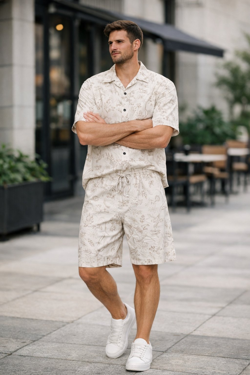 Buy Stylish Cream Printed Cord Set & Matching Set Buy Stylish Cream Printed Cord Set & Matching Set