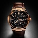 Classic Deep Brown Leather Strap Watch for Men