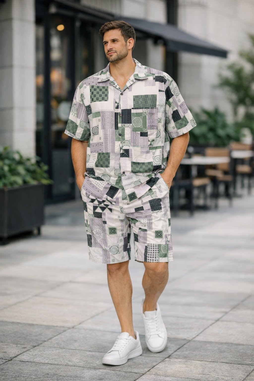 Buy Trendy Grey Printed Cord Set for Men Online Buy Trendy Grey Printed Cord Set for Men Online