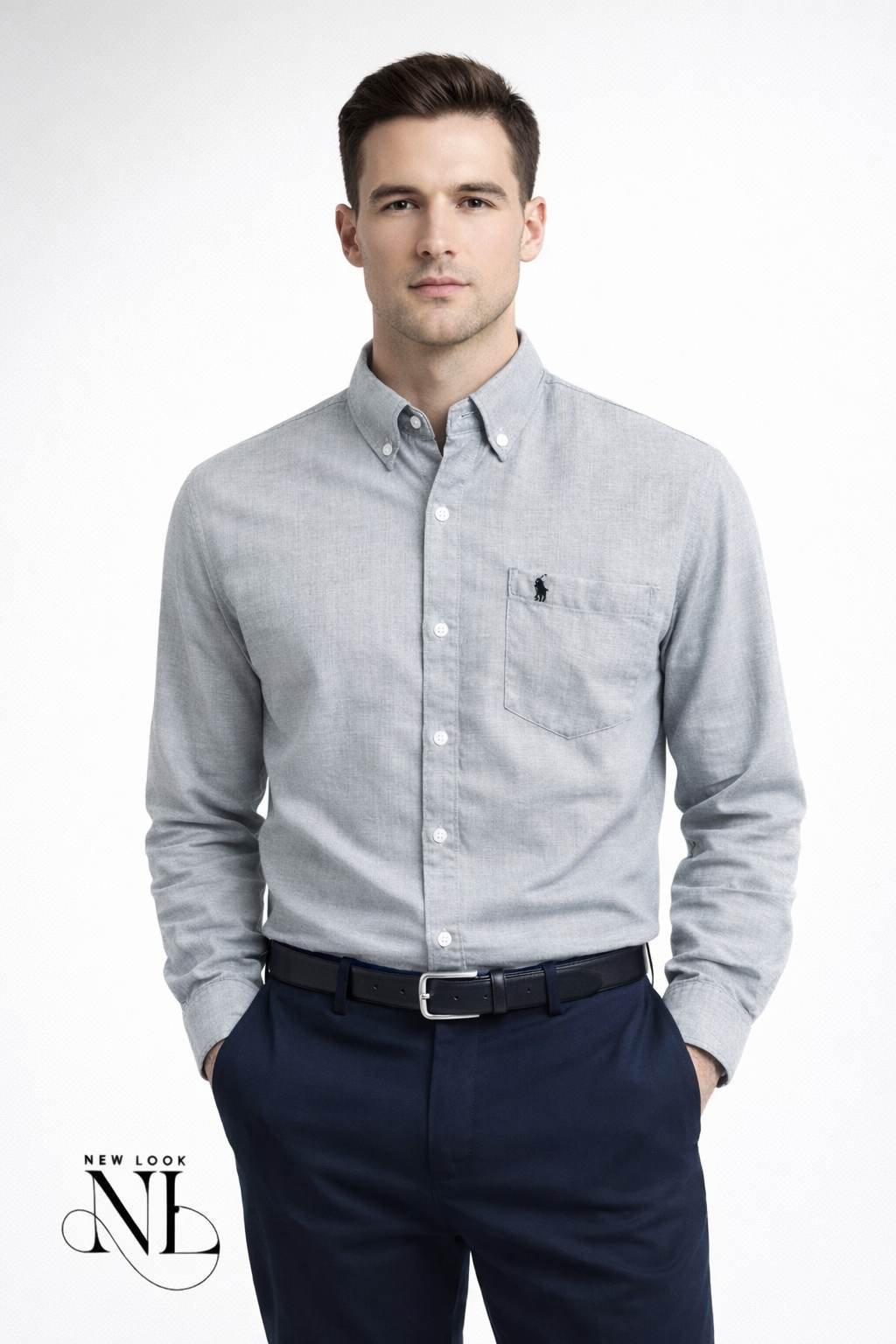 Classic Plain Linen Lite Grey Full Shirt for Men - Summer Shirt Classic Plain Linen Lite Grey Full Shirt for Men - Summer Shirt