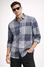 Premium Checks Blue Full Shirt for Men & Trendy