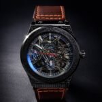Classic Deep Brown Leather Strap Watch for Men - Premium