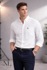 Plain Linen White Full Shirt for Men - Premium Breathable