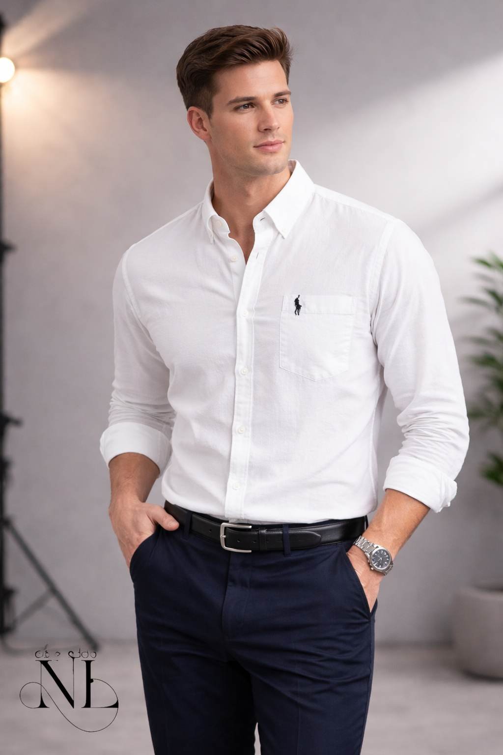 Plain Linen White Full Shirt for Men - Premium Breathable Plain Linen White Full Shirt for Men - Premium Breathable