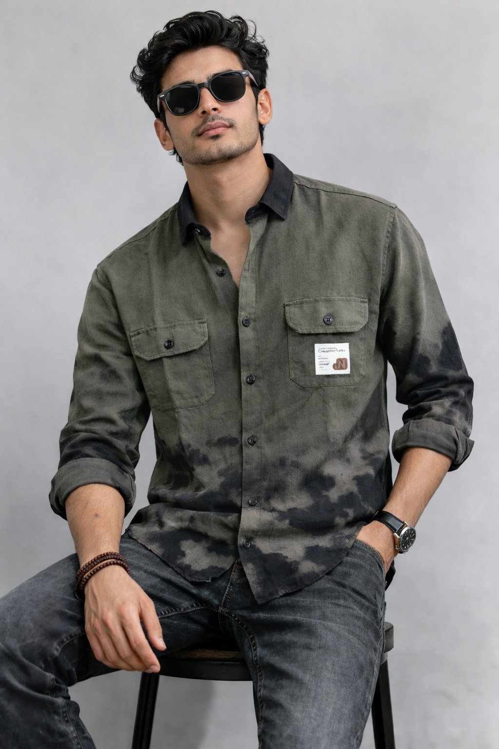 Trendy Dark Brown Print Full Shirt for Men - Modern Style Trendy Dark Brown Print Full Shirt for Men - Modern Style