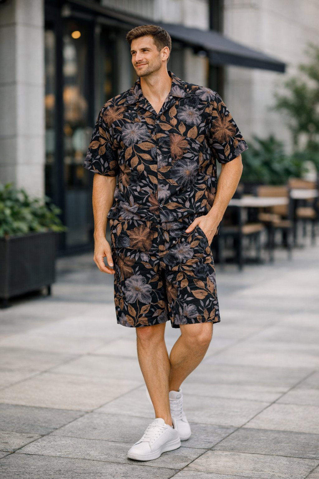 Best Black Printed Cotton Cord Set for Men Online Best Black Printed Cotton Cord Set for Men Online