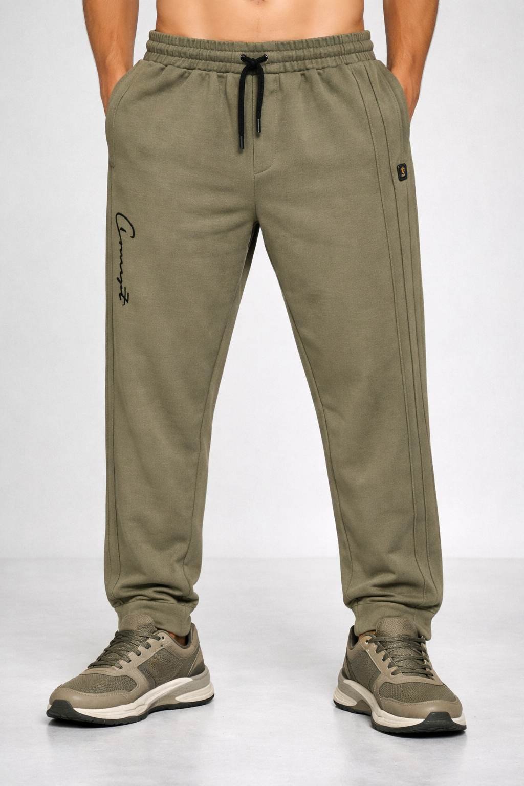 Stylish Cream Track Pants for Men - Trendy Activewear Stylish Cream Track Pants for Men - Trendy Activewear