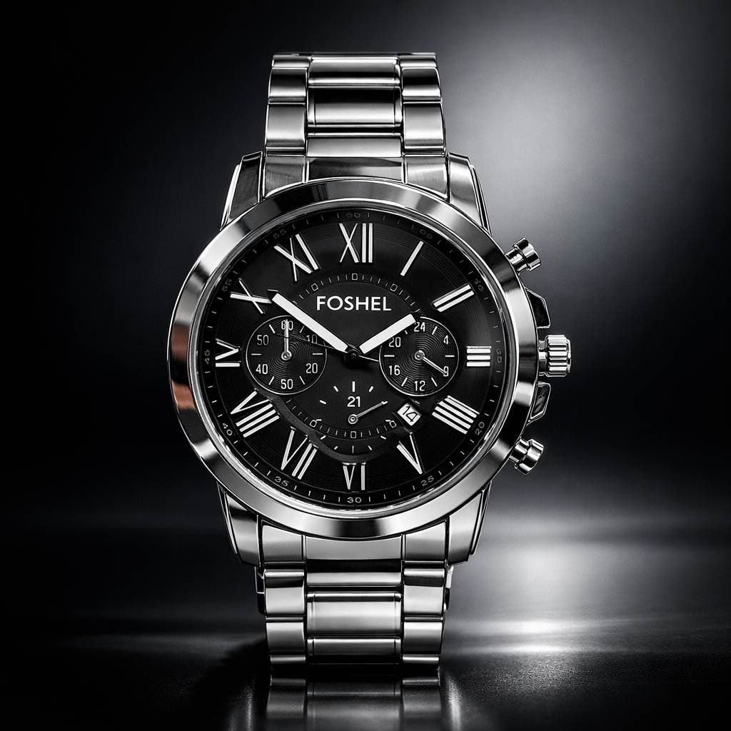 Classic Jet Black Trendy Watch for Men - Stylish Timepiece Classic Jet Black Trendy Watch for Men - Stylish Timepiece