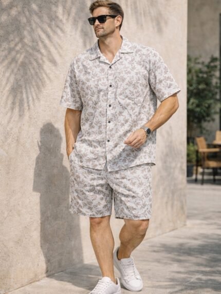 Best Printed Grey Cord Set for Men & Multiple Shades