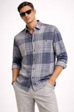 Trendy Checks Green Full Shirt for Men - Modern Pattern Style