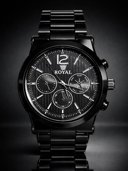 Classic Black Stainless Watch for Men - Dress Timepiece