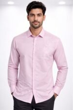 Premium Pink Printed Full Shirt for Men - Stylish Casual