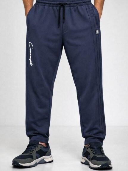 Classic Navy Blue Track Pants for Men - Premium Activewear