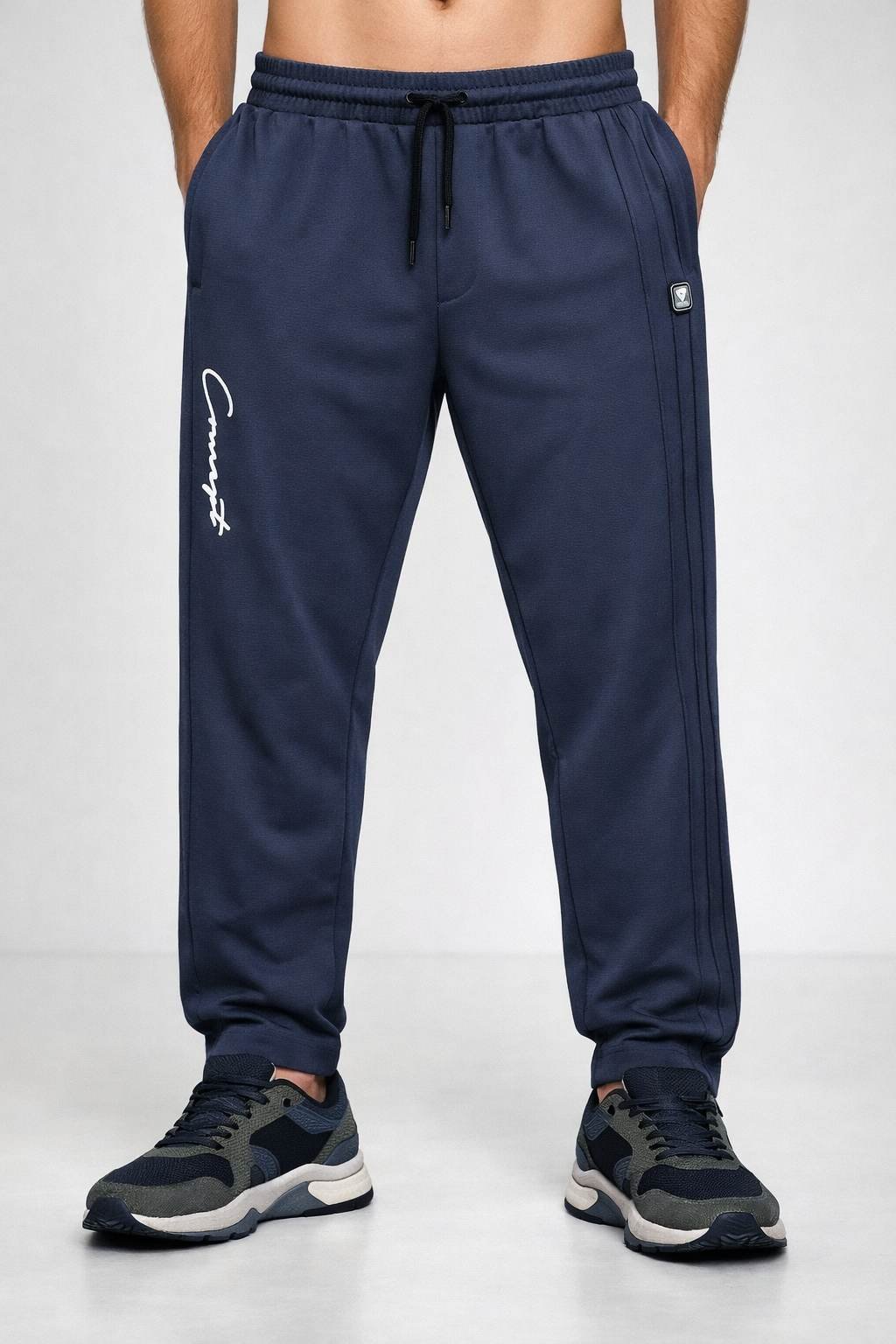 Classic Navy Blue Track Pants for Men - Premium Activewear Classic Navy Blue Track Pants for Men - Premium Activewear
