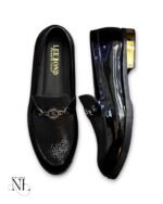 Trendy Jet Black Loafer Shoes for Men & Luxury Black