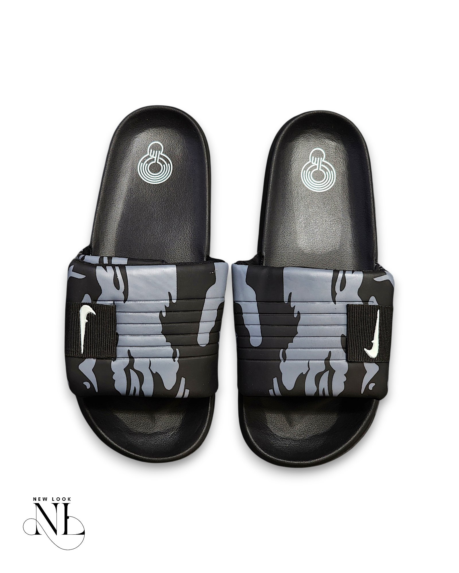 Trendy Grey Black Slides for Men & Designer Slides Trendy Grey Black Slides for Men & Designer Slides