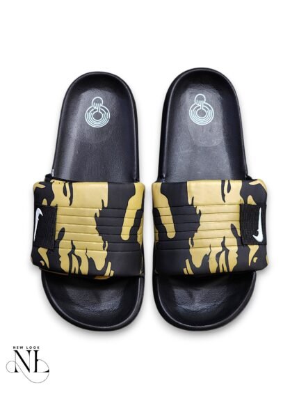 Classic Best Cream Black Slides for Men