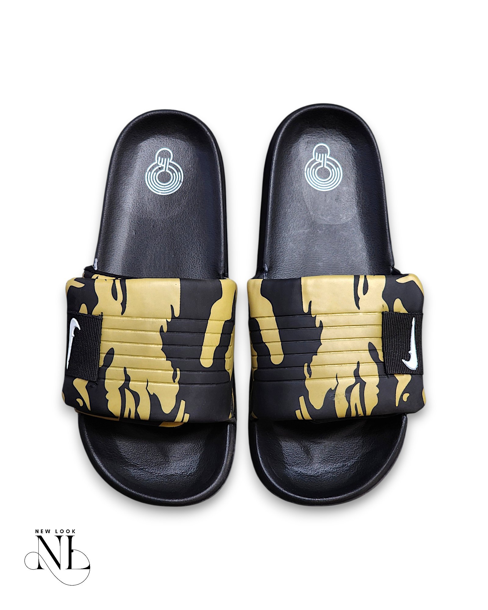 Classic Best Cream Black Slides for Men Classic Best Cream Black Slides for Men