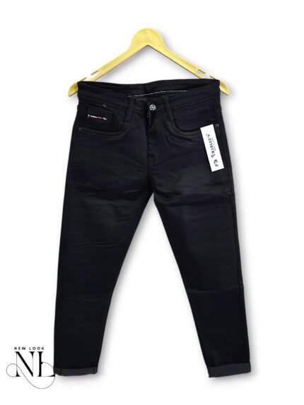 Premium Trendy Jet Black Basic Denim Jeans for Men