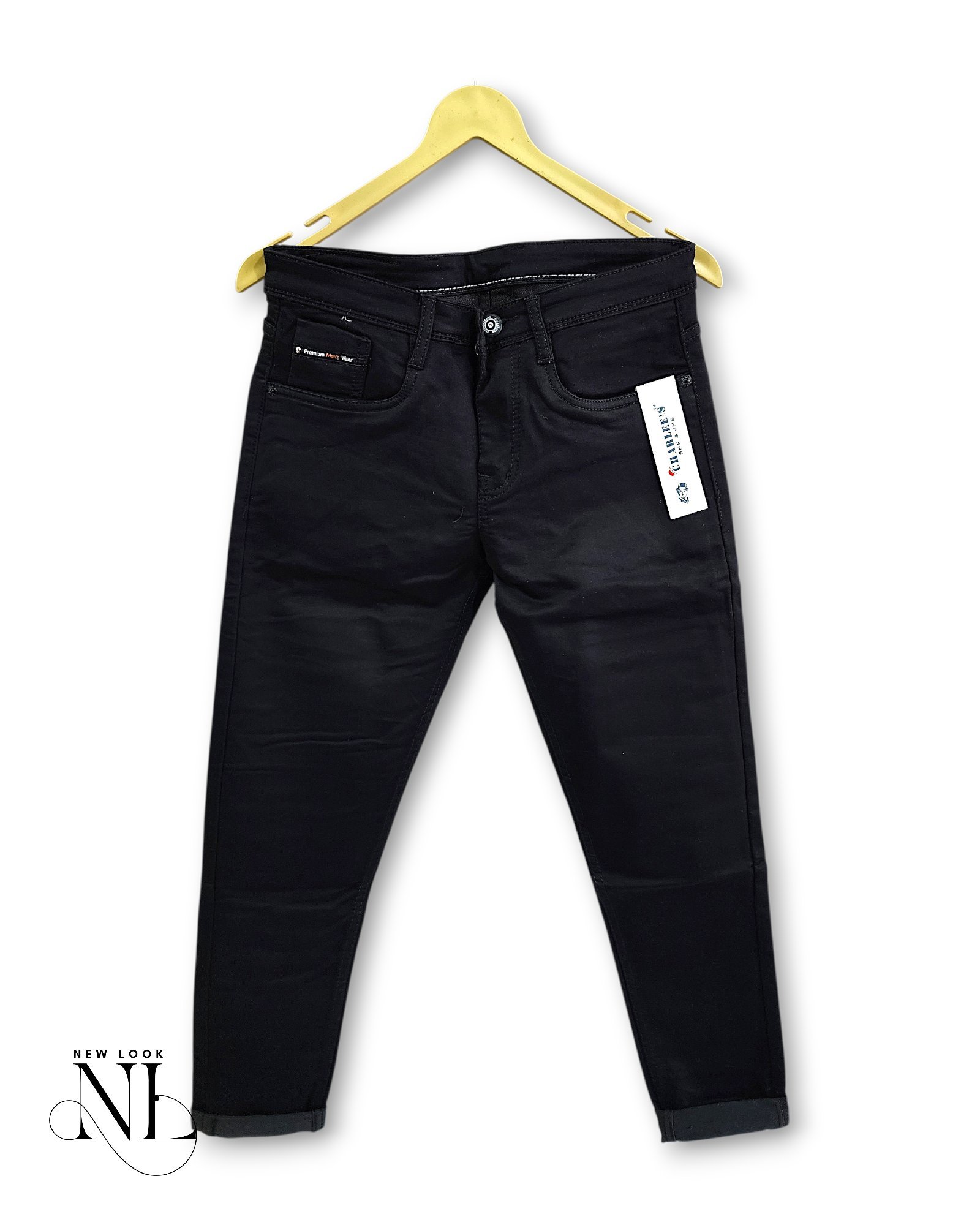 Premium Trendy Jet Black Basic Denim Jeans for Men Premium Trendy Jet Black Basic Denim Jeans for Men