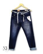 Classic Dark Blue Basic Denim Jeans for Men
