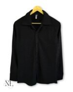 Morden Plain Black Full Shirt for Men