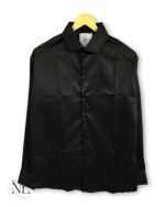 Classic Solid Jet Black Full Shirt for Men & Premium