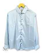 Stylish Solid Sky Blue Full Shirt for Men
