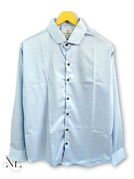 Stylish Solid Sky Blue Full Shirt for Men