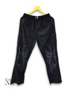 Stylish Black Parachute Baggy Trackpant for Men