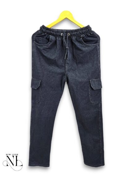 Stylish Dark Grey Denim Trackpant for Men