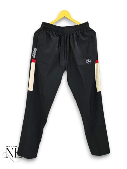 Premium Black Parachute Baggy Trackpant for Men