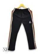 Classic Jet Black Parachute Baggy Trackpant for Men