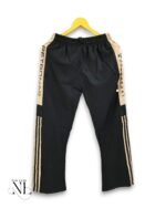 Black Stripe Parachute Baggy Trackpant for Men