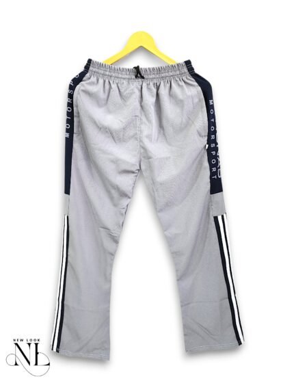 Grey Stripe Parachute Baggy Trackpant for Men