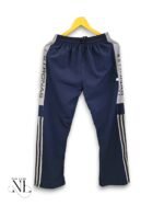 Navy Blue Stripe Parachute Baggy Trackpant for Men