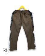 Dark Brown Stripe Parachute Baggy Trackpant for Men