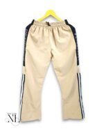 Cream Stripe Parachute Baggy Trackpant for Men