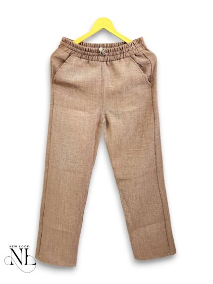 Stylish Dark Cream Linen Pants for Men & Premium