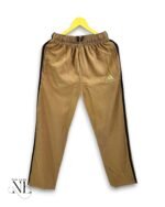 Trendy Cream Parachute Baggy Trackpant for Men