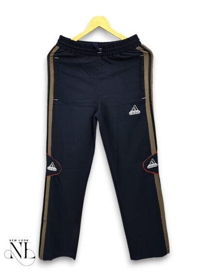 Classic Black Parachute Baggy Trackpant for Men