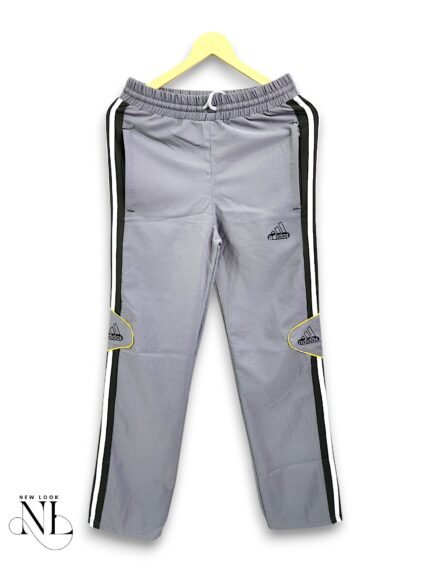 Classic Light Grey Parachute Baggy Trackpant for Men